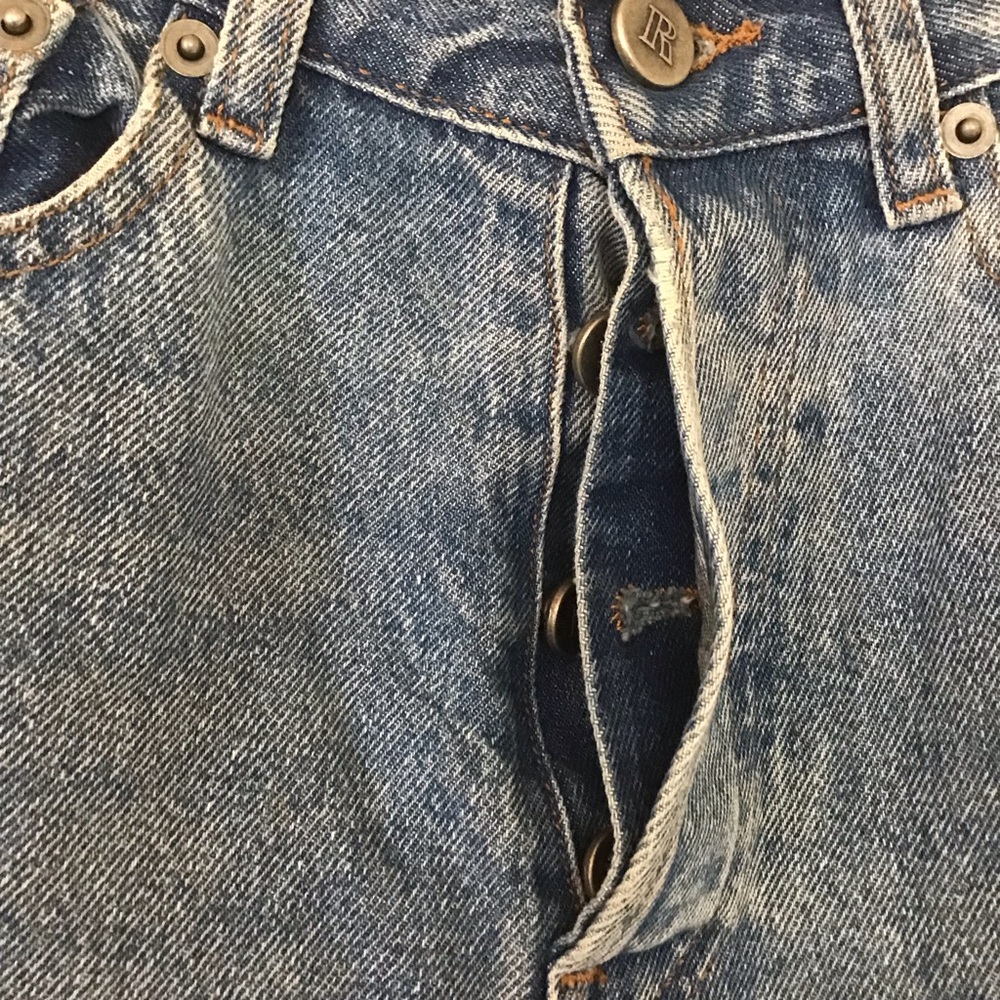 ROUJE High-Rise Straight-Leg Blue Jeans - Picture 6 of 10